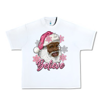 White pink christmas african american santa believe Urban Heavy Tee - RanaPortraitStore