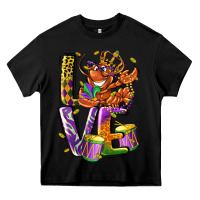 Black Mardi Gras love Heavy Core Tee - LillyAllenDesigns