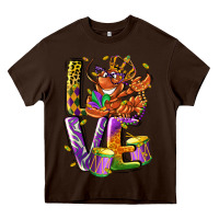Chocolate Brown Mardi Gras love Heavy Core Tee - LillyAllenDesigns