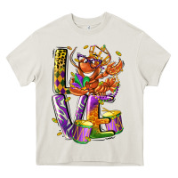 Cream Mardi Gras love Heavy Core Tee - LillyAllenDesigns