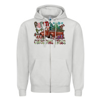 Dove Grey fram fresh christmas trees Zipper Hoodie - SublimationCraftShop