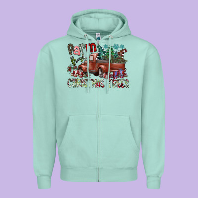 Fram Fresh Christmas Trees Zipper Hoodie Designed By Sublimationcraftshop