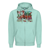 Seafoam fram fresh christmas trees Zipper Hoodie - SublimationCraftShop