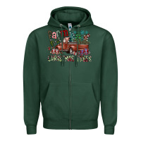 Sports Green fram fresh christmas trees Zipper Hoodie - SublimationCraftShop