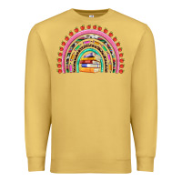 Antique Gold teacher pen apple books rainbow Premium Sweatshirt - Artiststas