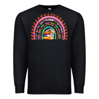 Black teacher pen apple books rainbow Premium Sweatshirt - Artiststas