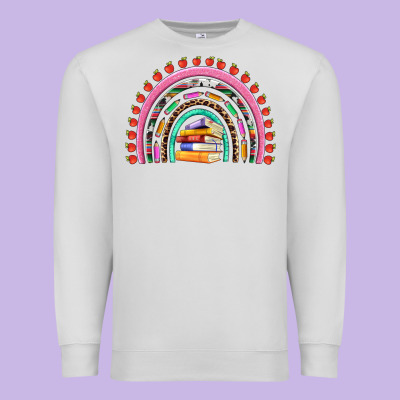 Teacher Pen Apple Books Rainbow Premium Sweatshirt Designed By Artiststas