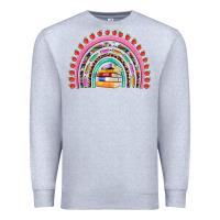 Heather Grey teacher pen apple books rainbow Premium Sweatshirt - Artiststas