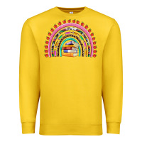 Lemon teacher pen apple books rainbow Premium Sweatshirt - Artiststas