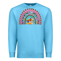 Ocean Blue teacher pen apple books rainbow Premium Sweatshirt - Artiststas