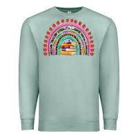 Seafoam teacher pen apple books rainbow Premium Sweatshirt - Artiststas