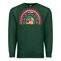 Sports Green teacher pen apple books rainbow Premium Sweatshirt - Artiststas