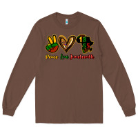 Chestnut Peace love Juneteenth Long Sleeve Tee - HowdyJamesFarm