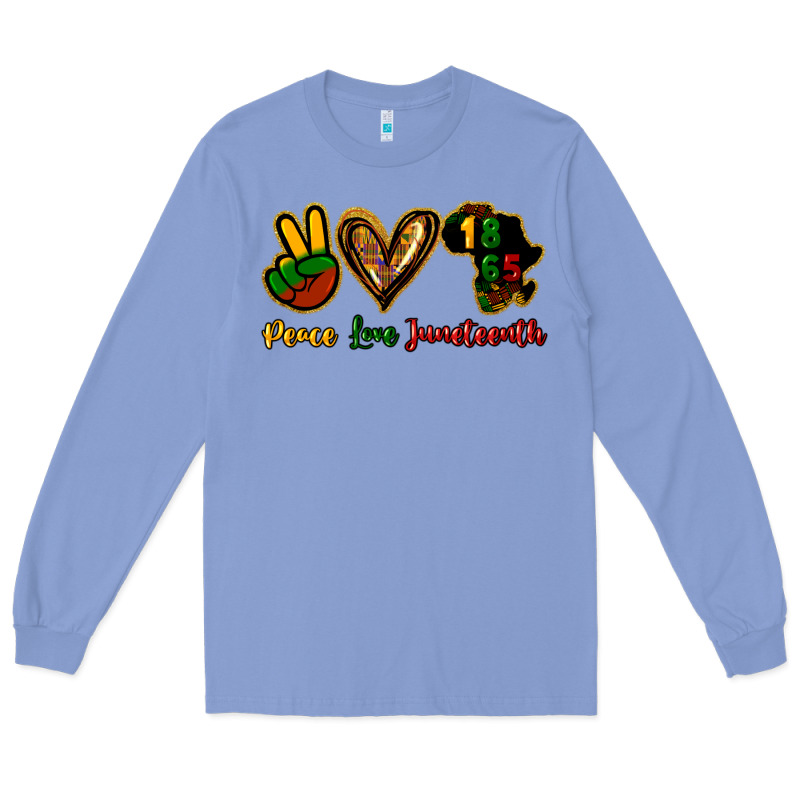 Peace Love Juneteenth Long Sleeve Tee by HowdyJamesFarm | Teevron