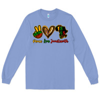 Colony Blue Peace love Juneteenth Long Sleeve Tee - HowdyJamesFarm