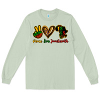 Matcha Peace love Juneteenth Long Sleeve Tee - HowdyJamesFarm