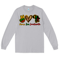 Moon Dust Peace love Juneteenth Long Sleeve Tee - HowdyJamesFarm