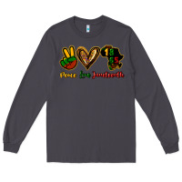 Smoke Peace love Juneteenth Long Sleeve Tee - HowdyJamesFarm