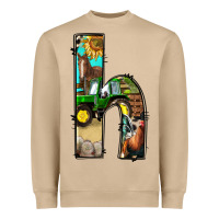 Mushroom farm life alphabet lowercase letters h Heavyweight Sweatshirt - BundleAndBundleShop