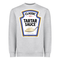 Heather Grey tartar sauce condiment diy halloween costume matching group t shirt Heavyweight Sweatshirt - minhPixels