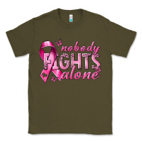 Army Green nobody fights alone cancer Classic Tee - NancyCooperArtShop
