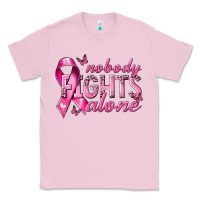 Bubblegum Pink nobody fights alone cancer Classic Tee - NancyCooperArtShop