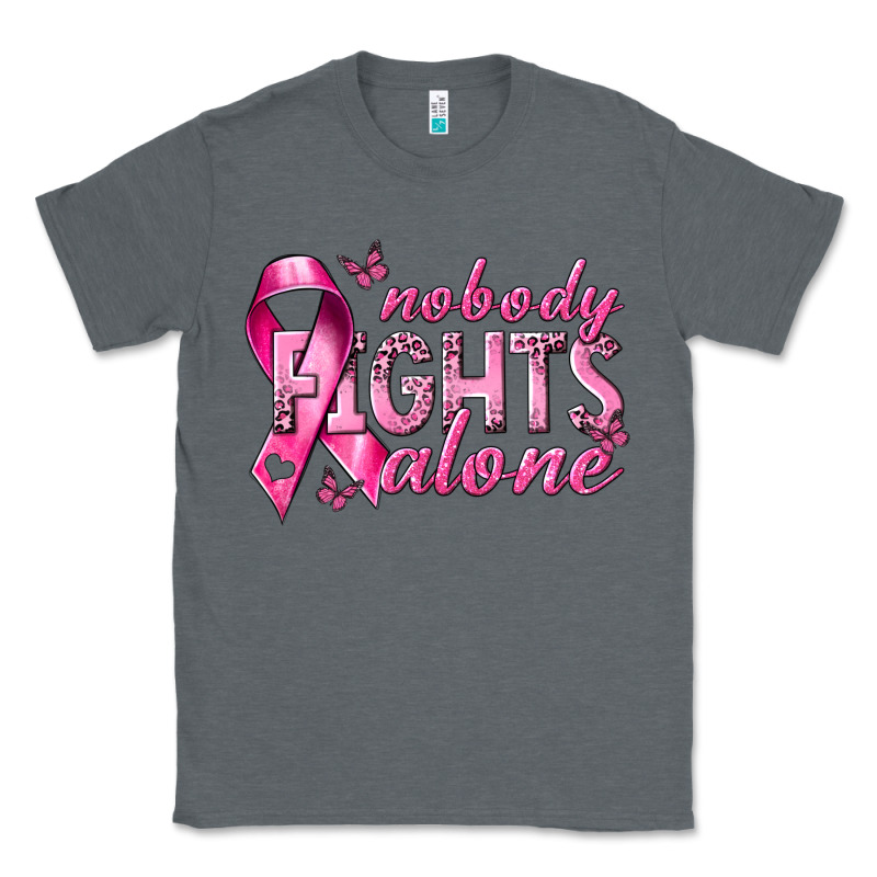 Nobody Fights Alone Cancer Classic Tee by NancyCooperArtShop | Teevron