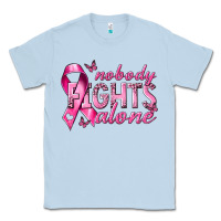 Dusty Blue nobody fights alone cancer Classic Tee - NancyCooperArtShop