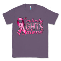 Lavender nobody fights alone cancer Classic Tee - NancyCooperArtShop