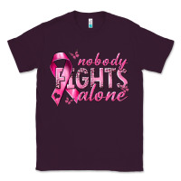 Plum nobody fights alone cancer Classic Tee - NancyCooperArtShop