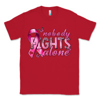 Red nobody fights alone cancer Classic Tee - NancyCooperArtShop