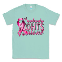 Seafoam nobody fights alone cancer Classic Tee - NancyCooperArtShop
