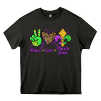 Asphalt peace love mardi gras Heavy Core Tee - JahusDesignShop