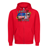 Red land of the free Zipper Hoodie - CowhideDigitalArt