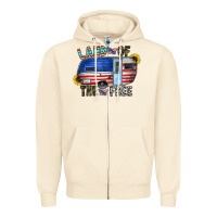 Sandshell land of the free Zipper Hoodie - CowhideDigitalArt