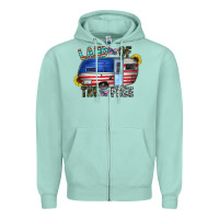 Seafoam land of the free Zipper Hoodie - CowhideDigitalArt