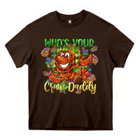 Chocolate Brown Who's your craw daddy Mardi Gras Heavy Core Tee - LillyAllenDesigns