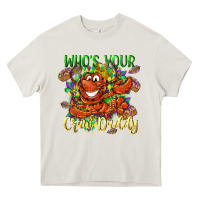 Cream Who's your craw daddy Mardi Gras Heavy Core Tee - LillyAllenDesigns