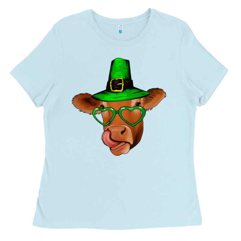 St Patricks Day Cow Ladies Tee by Bettercallsaul | Teevron