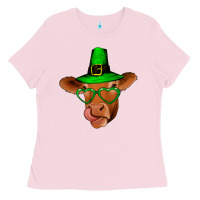Bubblegum Pink St Patricks Day Cow Ladies Tee - Bettercallsaul