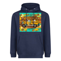 Navy western bee gnomes truck honeycomb  leopard turquoise wooden serape Heavyweight Hoodie - Artiststas