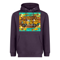 Plum western bee gnomes truck honeycomb  leopard turquoise wooden serape Heavyweight Hoodie - Artiststas