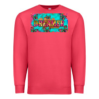 Cardinal dreamer with butterfly and tie dye  licance  plate Premium Sweatshirt - Artiststas