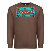 Chestnut dreamer with butterfly and tie dye  licance  plate Premium Sweatshirt - Artiststas