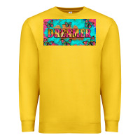 Lemon dreamer with butterfly and tie dye  licance  plate Premium Sweatshirt - Artiststas