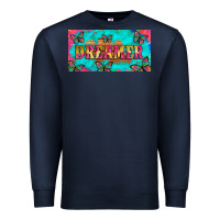 Navy dreamer with butterfly and tie dye  licance  plate Premium Sweatshirt - Artiststas