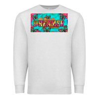 Oatmeal Heather dreamer with butterfly and tie dye  licance  plate Premium Sweatshirt - Artiststas