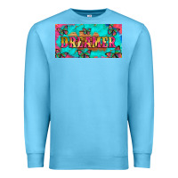 Ocean Blue dreamer with butterfly and tie dye  licance  plate Premium Sweatshirt - Artiststas