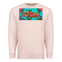 Pale Pink dreamer with butterfly and tie dye  licance  plate Premium Sweatshirt - Artiststas