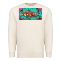 Dreamer With Butterfly And Tie Dye  Licance  Plate Premium Sweatshirt | Teevron
